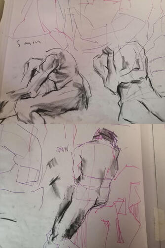 2023 charcoal on newsprint